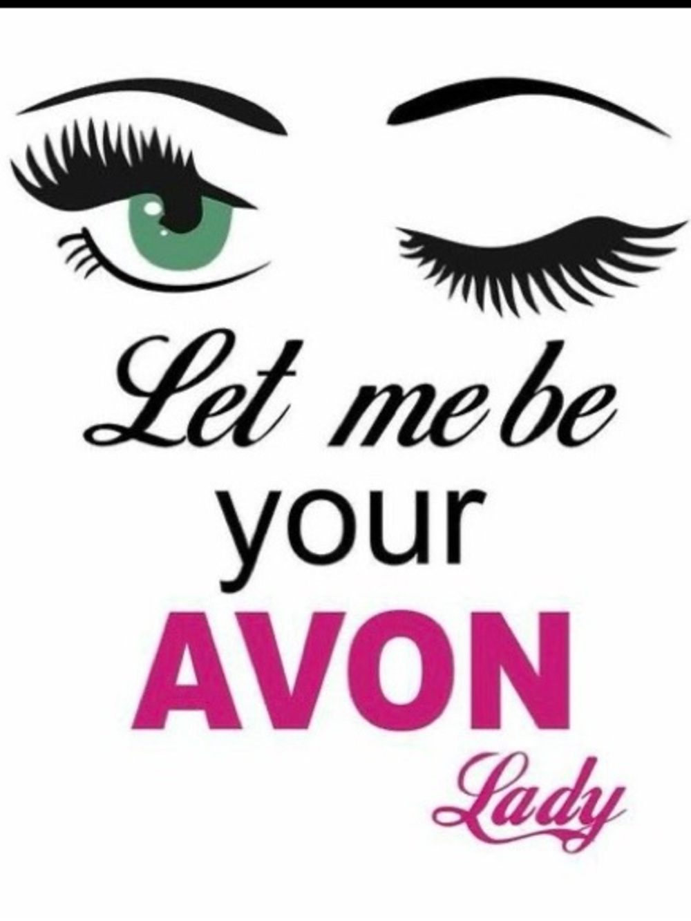 Avon Graphic Lash Eye Print - Green & Pink